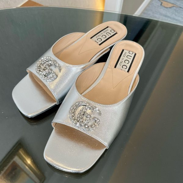 Gucci Leather Sandals  Slide Sandal (Replica) - Image 3