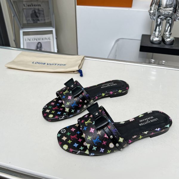 Louis Vuitton x Murakami  6AM Flat Sandals (Replica) - Image 2