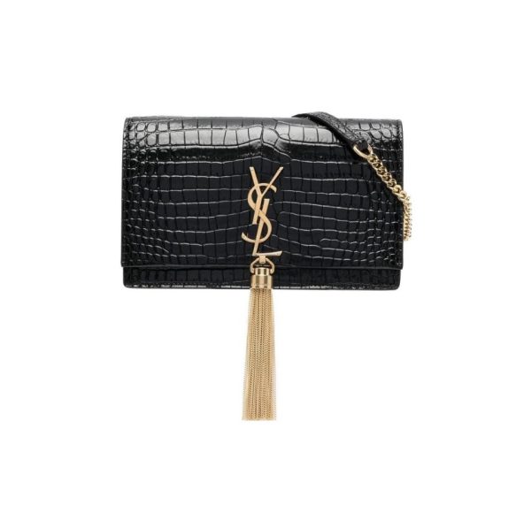 Saint Laurent YSL Kate Tassel Crocodile Leather Bag (Replica)