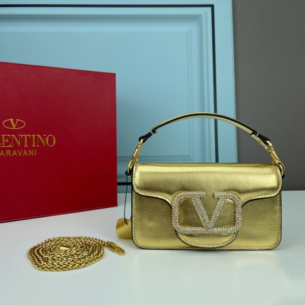 VALENTINO GARAVANI LOCÒ MICRO BAG WITH CHAIN AND JEWEL LOGO  (Replica) - Image 7