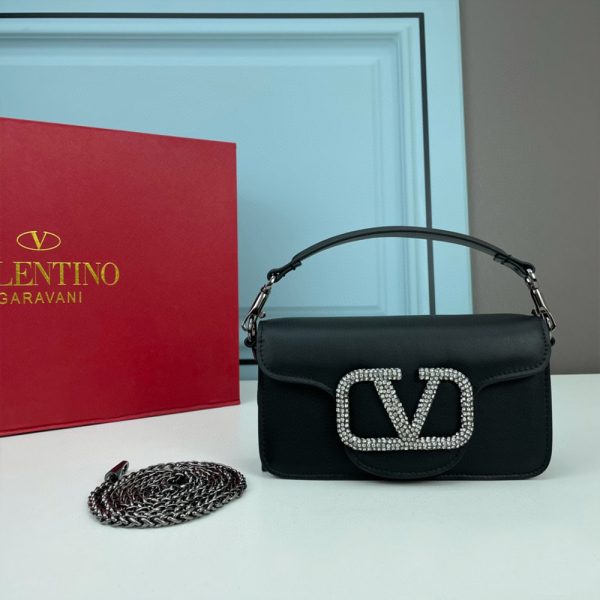 VALENTINO GARAVANI LOCÒ MICRO BAG WITH CHAIN AND JEWEL LOGO  (Replica) - Image 4