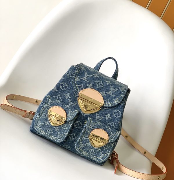 Louis Vuitton LV VENICE Denim Backpack M46836(Replica) - Image 3