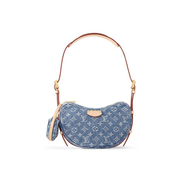 Louis Vuitton LV CROISSANT Denim Handbag(Replica)