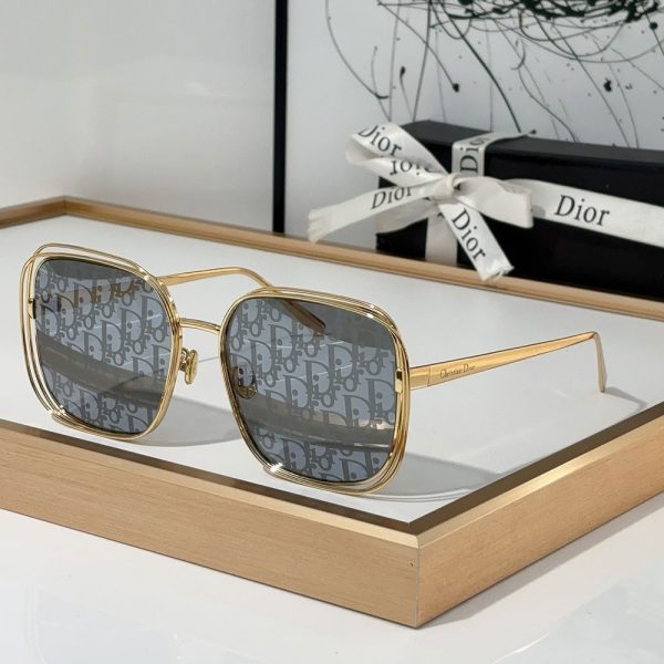 Dior Gold Metal Gold Frame Fashion sunglasses Top quality  (Perfect Replica）