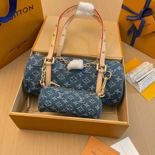 Louis Vuitton LV PAPILLON Denim Handbag(Replica) - Image 2