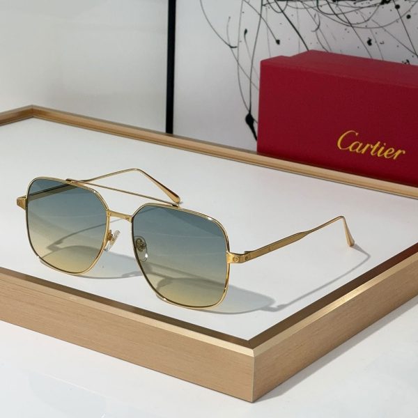 Cartier  Slim Metal Frame sunglasses Top quality （Replica） - Image 2