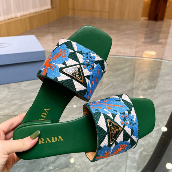 Prada Open-toed Flip-flops With Round Heads Slide Sandal (Replica) - Image 4