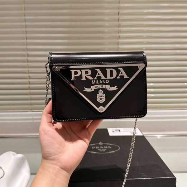 Prada Shiny Leather Shoulder Mini Bag - Image 3