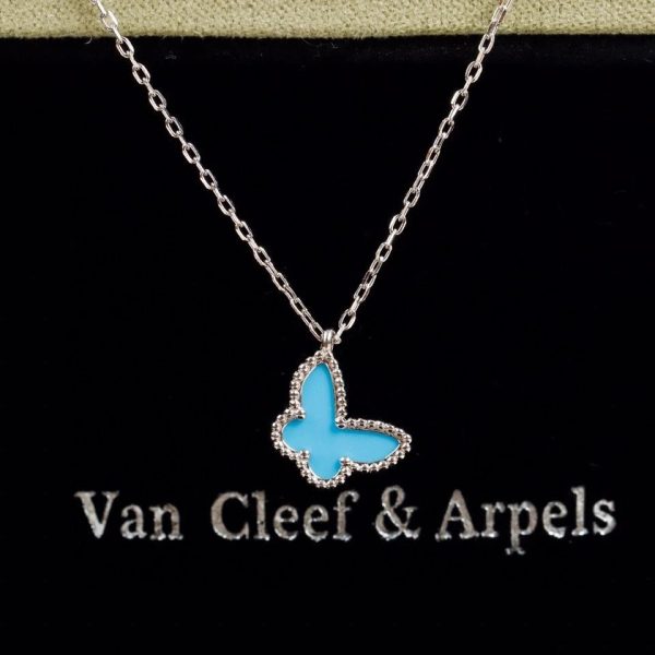 Van Cleef&Arpels VCA turquoise butterfly Necklace