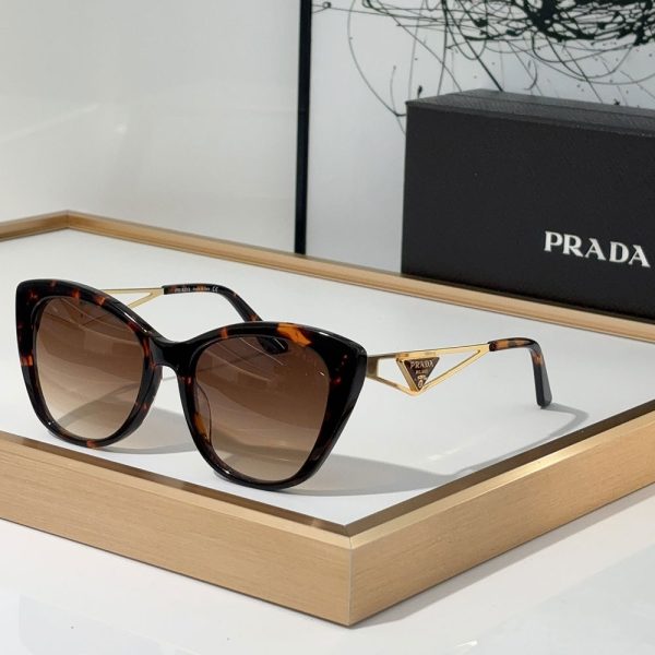 Prada Mirror leg Hollowed Out Stereoscopic Logo  sunglasses Top quality （Replica） - Image 4