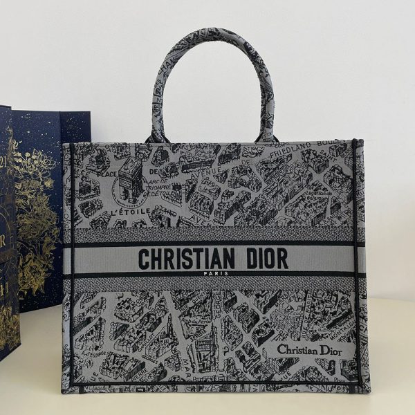 DIOR Book Tote Paris Map Bags(Replica) - Image 6