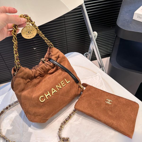 CHANEL 22bag Smal&Medium Suede Garbage HANDBAGShoulder Bag(Replica)