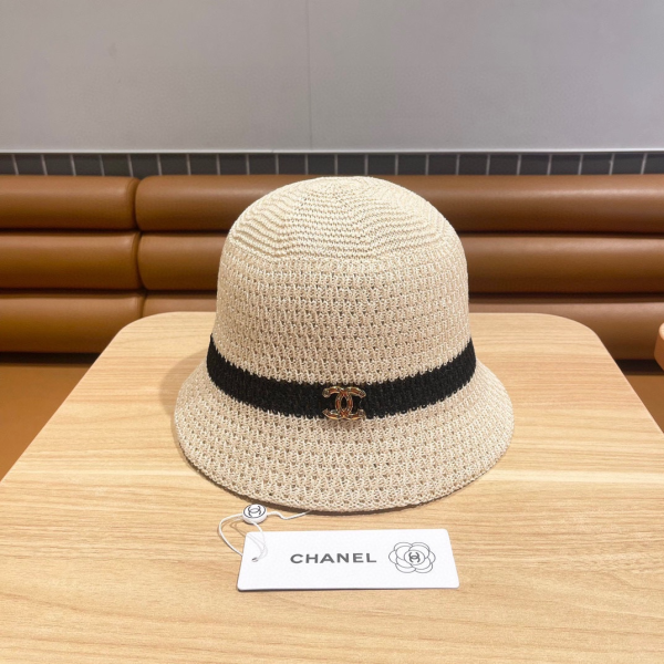 Chanel Knitted Hollow Breathable Fisherman's Hat  Sunhat （Replica） - Image 2