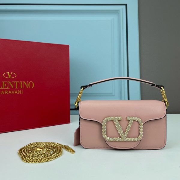 VALENTINO GARAVANI LOCÒ MICRO BAG WITH CHAIN AND JEWEL LOGO  (Replica) - Image 10