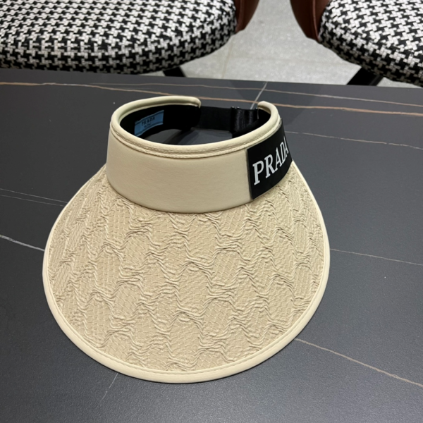 Prada Small Fragrant Wind Shade UV Protection Empty Top Hat  Sunhat （Replica）