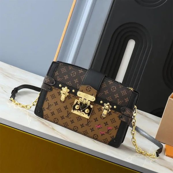 Louis Vuitton LV Trunk Clutch Box Bag Clutch Shoulder Crossbody Bag   (Replica) - Image 3