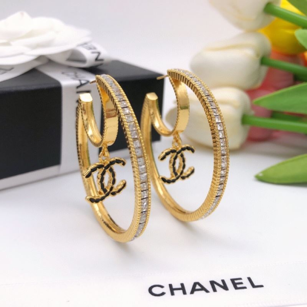 Chanel Hollow Drop Earrings