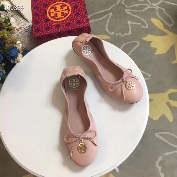 Tory Burch Leather Round Bow  Sandals Slide (Replica) - Image 4