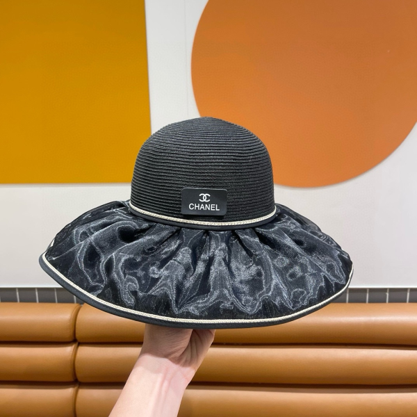 Chanel Bow With Large Brim And Small Face Visor  Sunhat （Replica） - Image 3