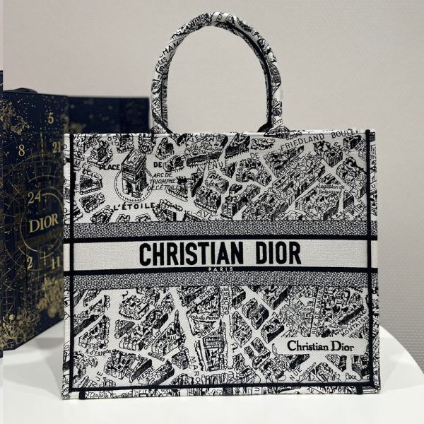 DIOR Book Tote Paris Map Bags(Replica) - Image 8