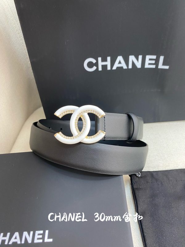 Chanel Belt With Double C Buckle Black Women Belt 30MM