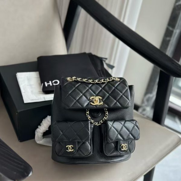 Chanel Caviar Double Pocket Backpack  (Replica) - Image 3