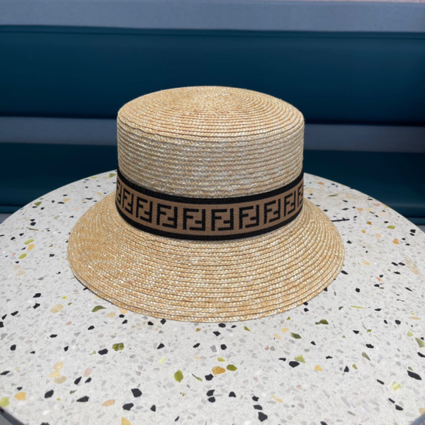 Fendi Straw Flat Top Hat  Sunhat （Replica） - Image 2