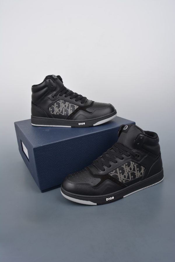 Dior B27 Sneakers High-Top Black (AAA High Quality Version) - Image 2