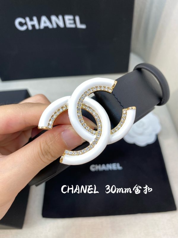 Chanel Belt With Double C Buckle Black Women Belt 30MM - Image 2