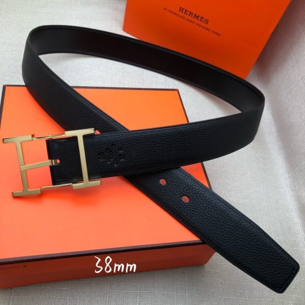 Hermes H Belt Buckle & Reversible Black For Women