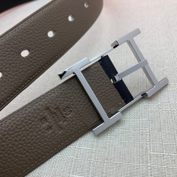 Hermes H Belt Buckle & Reversible Brown For Women - Image 5