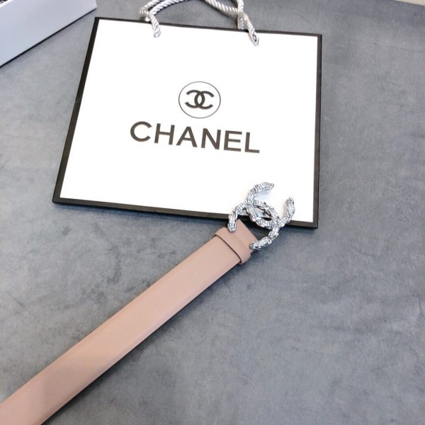 Chanel Belt With Double C Buckle Beige Women Belt 30MM - Image 5