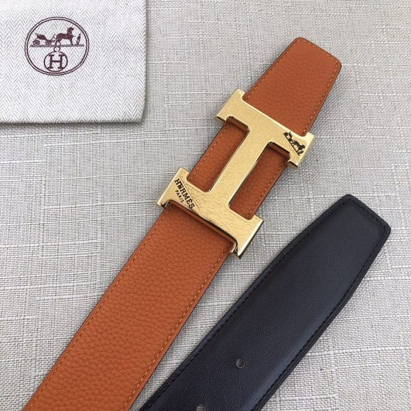 Hermes H Belt Buckle & Reversible Brown For Women - Image 3