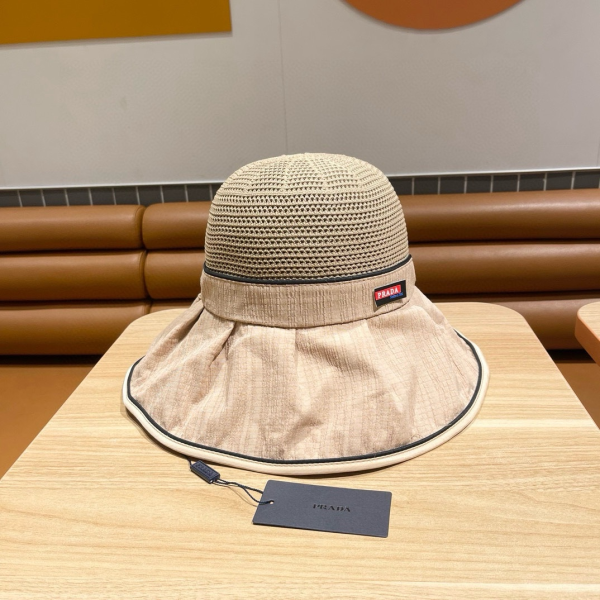 Prada Stylish Bow Fisherman Hat   Sunhat （Replica） - Image 4