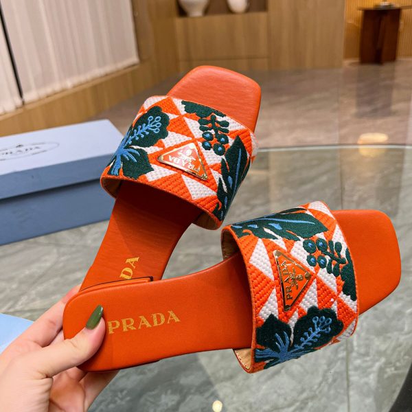 Prada Open-toed Flip-flops With Round Heads Slide Sandal (Replica) - Image 3