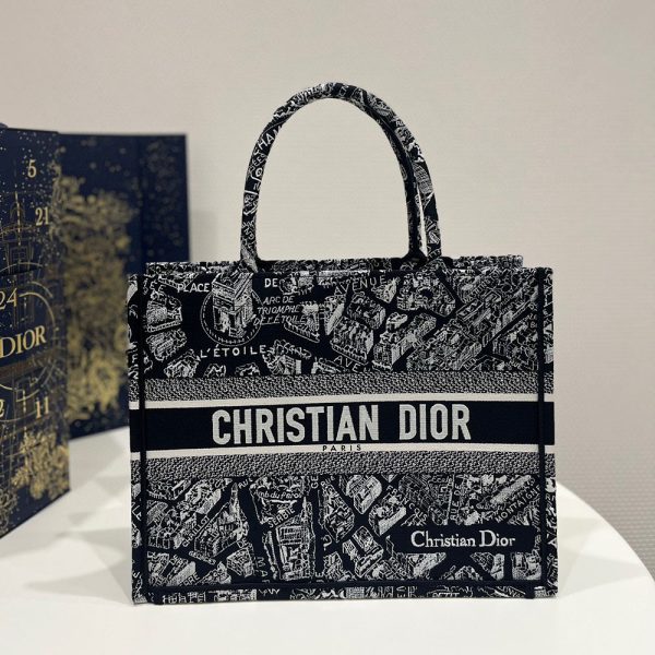 DIOR Book Tote Paris Map Bags(Replica) - Image 9