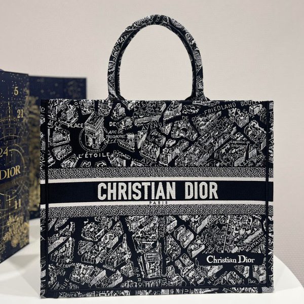 DIOR Book Tote Paris Map Bags(Replica) - Image 10