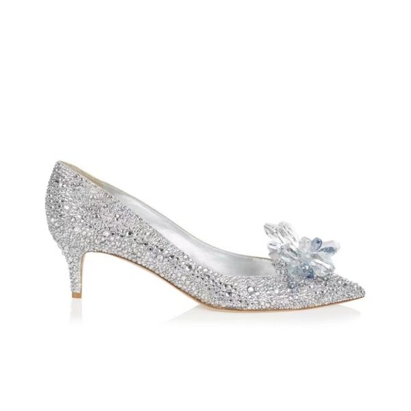 Jimmy Choo Allure Crystal Point Slide Sandal (Replica)