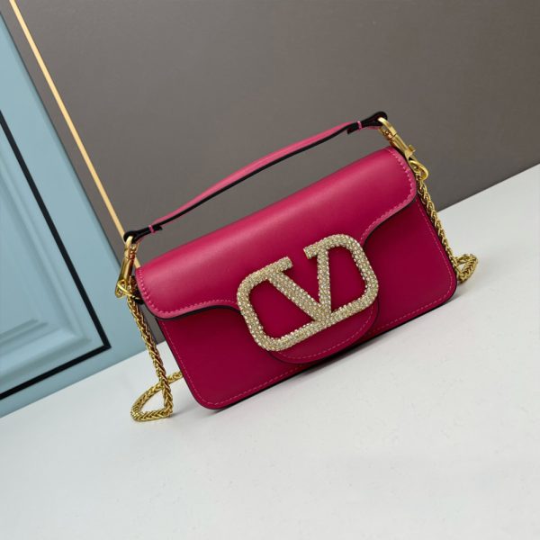 VALENTINO GARAVANI LOCÒ MICRO BAG WITH CHAIN AND JEWEL LOGO  (Replica) - Image 9