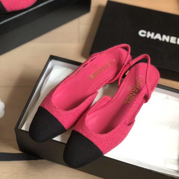 Chanel Slingbacks  Low Heel Sandals (Replica) - Image 4