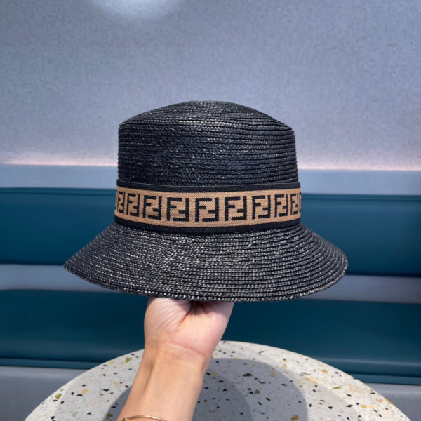 Fendi Straw Flat Top Hat  Sunhat （Replica） - Image 3