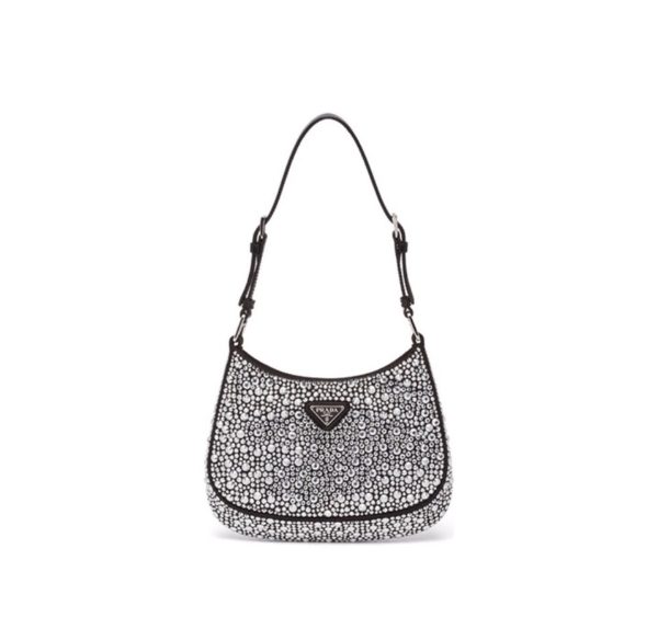 Prada Cleo Leather diamond Shoulder Bag Handbag（Replica）