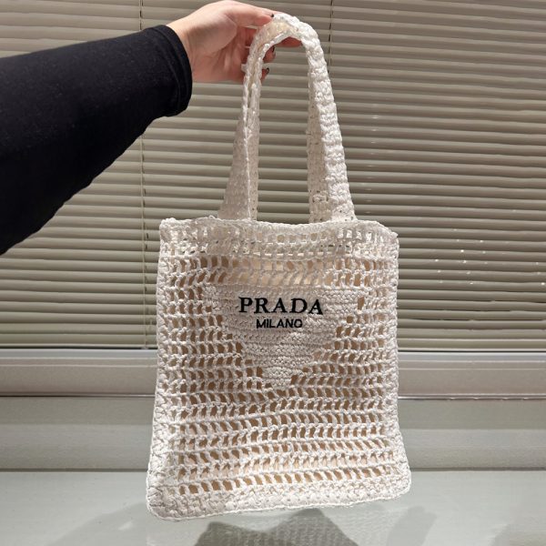 Prada Grass Woven Shoulder Bag Handbag（Replica） - Image 5