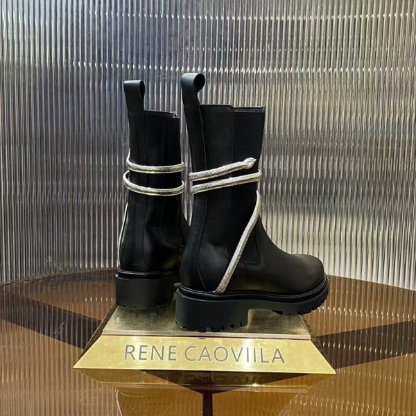 Rene Caovolla Juniper Black And Silver Biker Boots (Replica) - Image 6