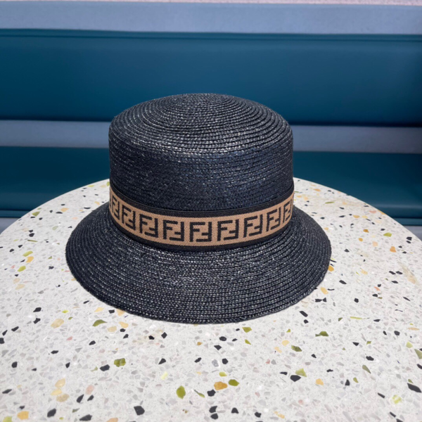 Fendi Straw Flat Top Hat  Sunhat （Replica）