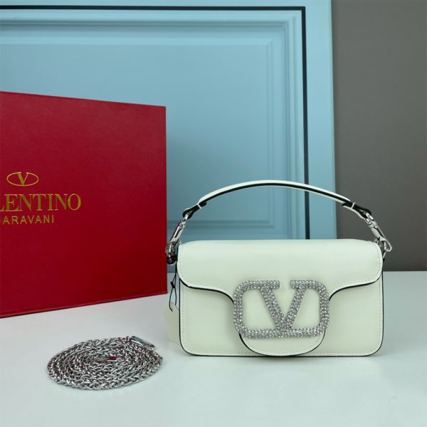 VALENTINO GARAVANI LOCÒ MICRO BAG WITH CHAIN AND JEWEL LOGO  (Replica) - Image 3