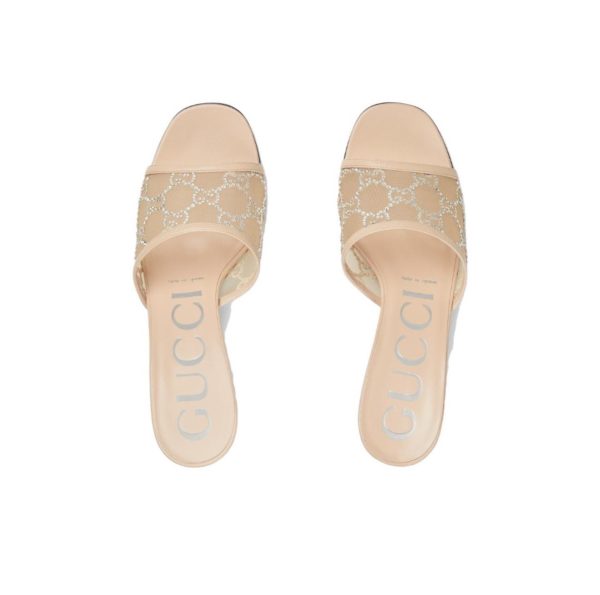 Gucci Mesh High heel Sandals Slide Sandal (Replica) - Image 2