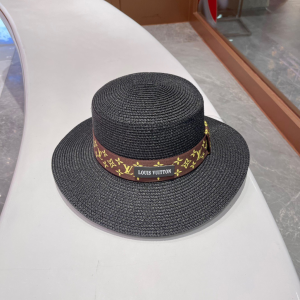 Louis Vuitton LV Flat Straw Beach Hat Sunhat （Replica） - Image 5