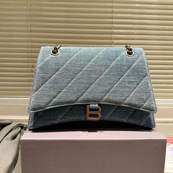 Balenciaga Crush Quilted Denim Bag(Replica) - Image 5