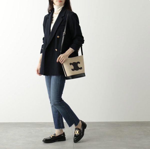 Celine Cuir Triomphe Canvas&Cowhid Bucket Bag(Replica) - Image 3